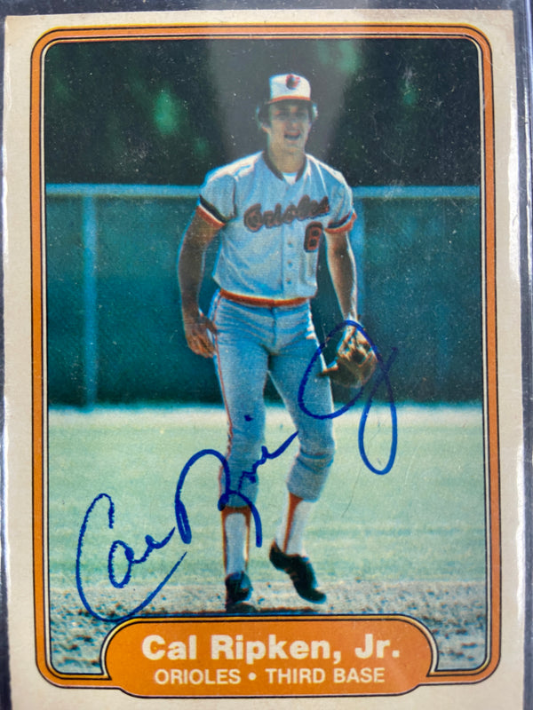 Cal Ripkin Jr. Fleer 1982 Signature card
