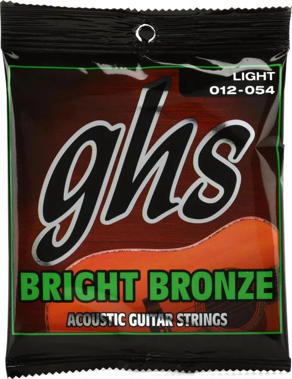 GHS BB30L Bright Bronze 80/20 Bronze Acoustic Guitar Strings - .012-.054 Light