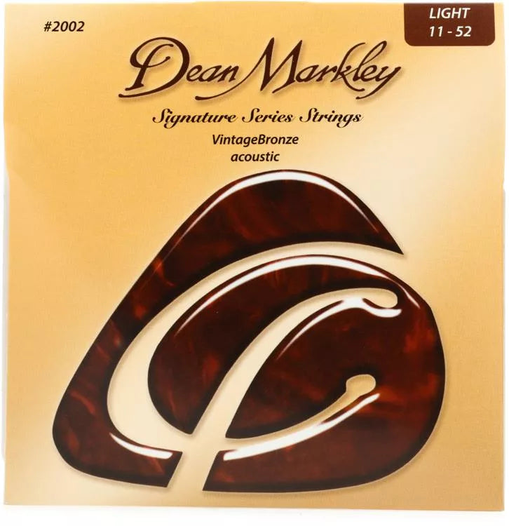 Dean Markley 2002 VintageBronze Signature 85/15 Bronze Acoustic Guitar Strings - .011-.052 Light