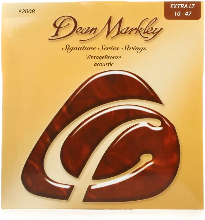 Dean Markley 2008 VintageBronze Signature 85/15 Bronze Acoustic Guitar Strings - .010-.047 Extra Light