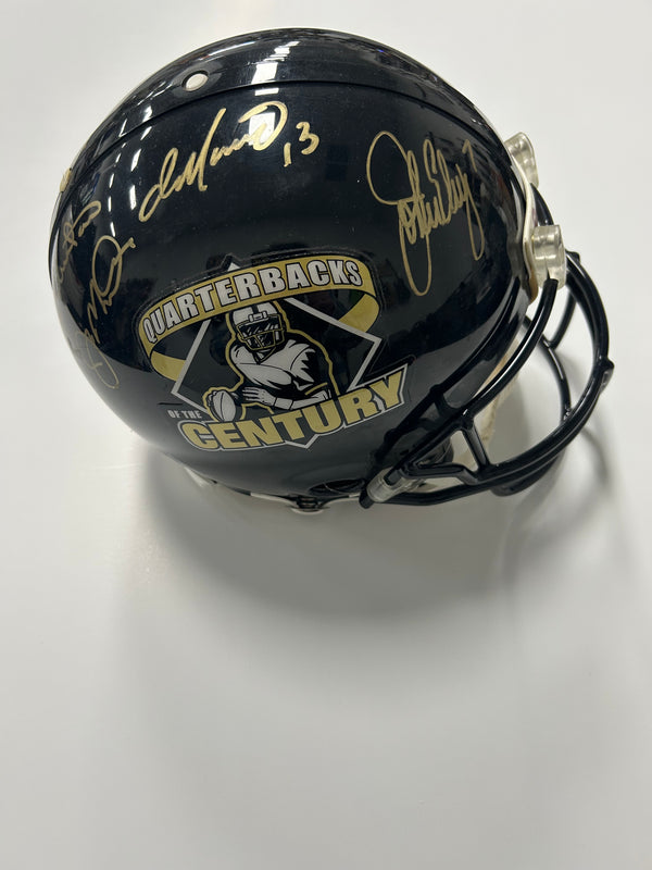 Quarterbacks Of The Century Full Size Signed Helmet