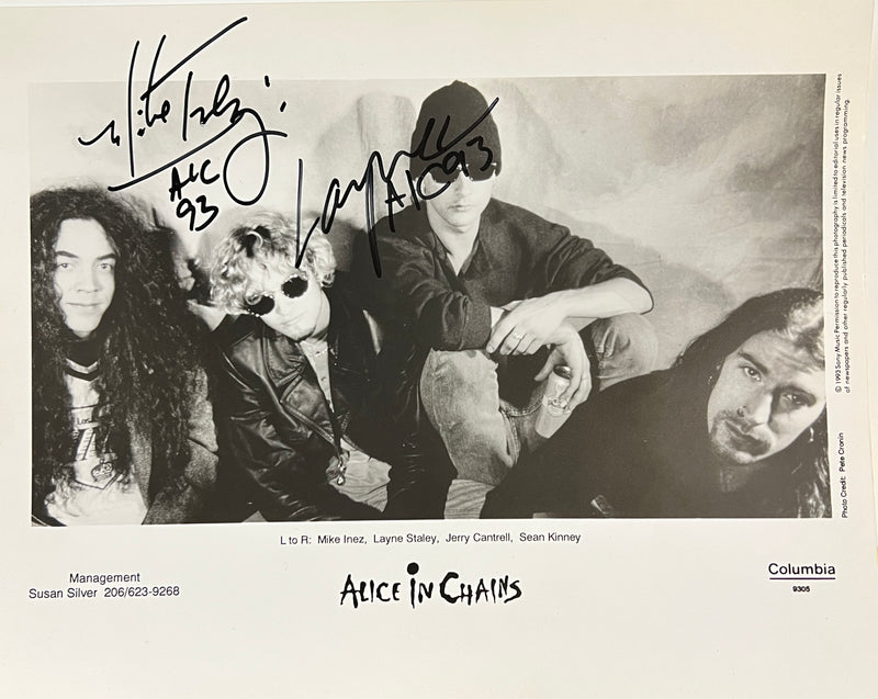 Alice in Chains Autographed 8X10 Promo Photo