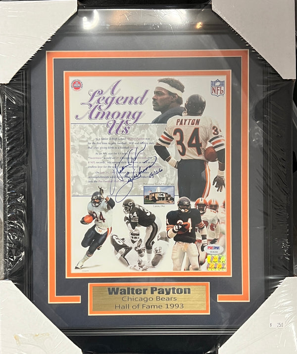 Walter Payton Autographed 8x10 Framed