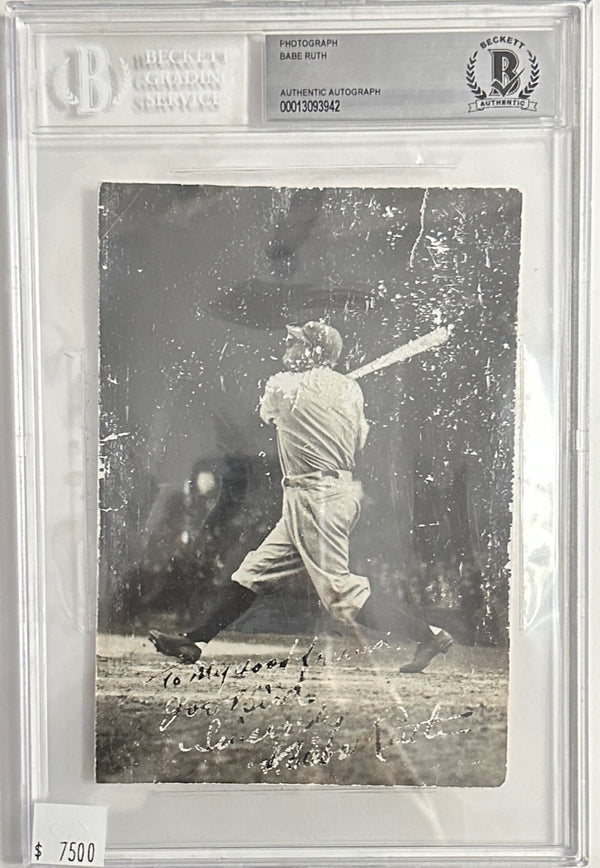 Babe Ruth Autographed 5x7 Photo