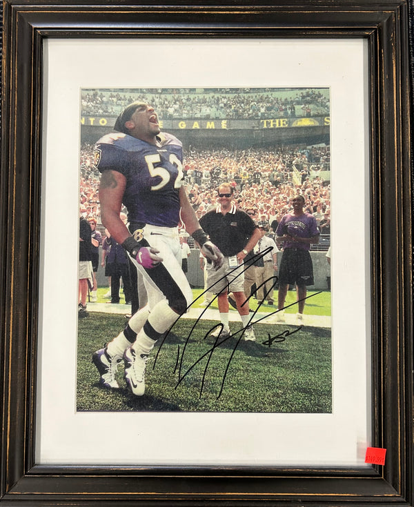 Ravens Ray Lewis Autographed Display