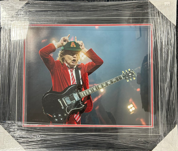 Framed Angus Young Display