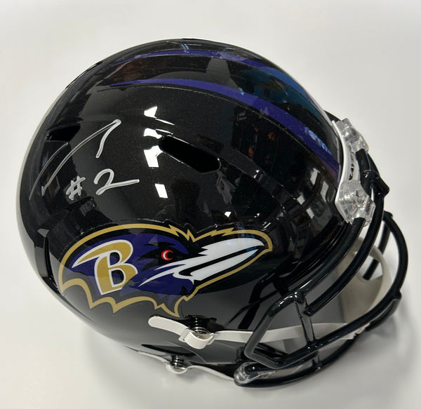 Baltimore Ravens Tyler Huntley Autographed Helmet