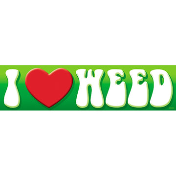 I heart weed sticker