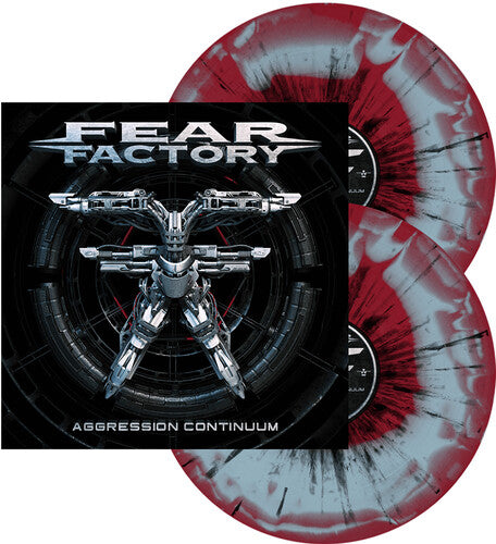 Fear Factory - Aggression Continuum (Red & Blue Swirl w/ Black Splatter) LP